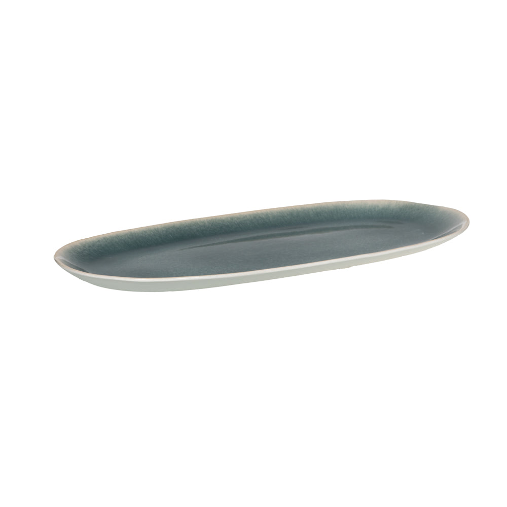 Plat ovale Oslo bleu 38x19 cm Table passion - Mathon - 2