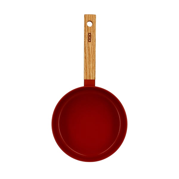Casserole Ector induction aluminium revêtu manche en bois 18 cm rouge Ogo - Mathon - 2