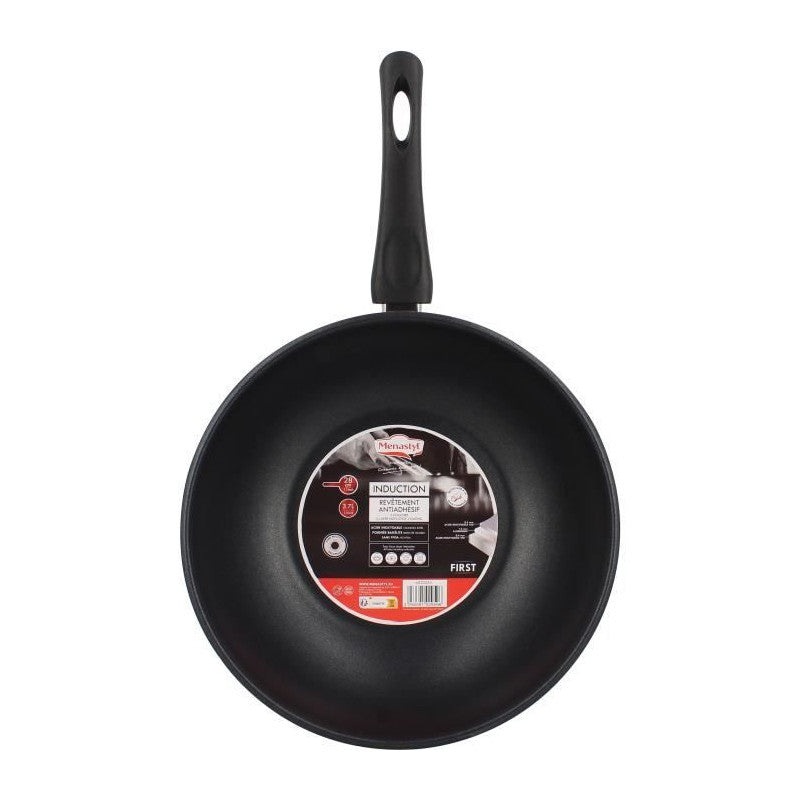 Wok - Menastyl - 6020252 - En Acier Inoxydable - 28 Cm - Tous Feux Dont Induction Menastyl - Mathon - 2
