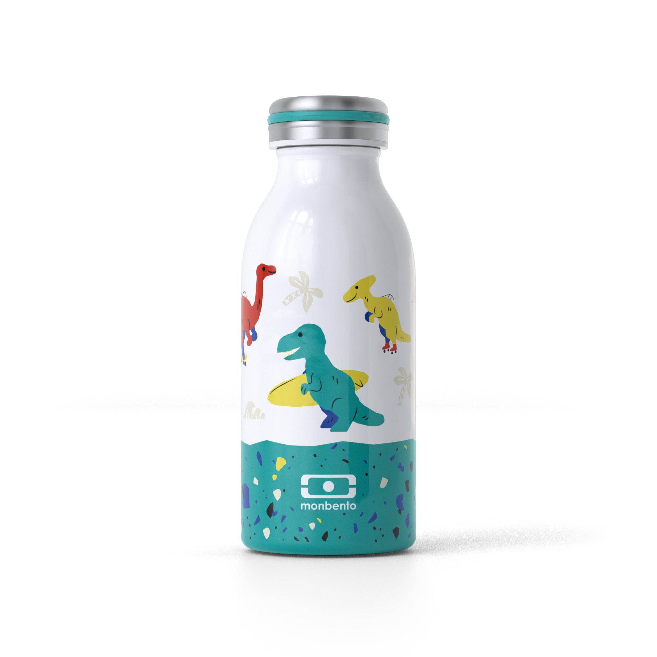 Bouteille isotherme enfant Cooly 350ml Bleu Dino Monbento - Mathon - 1