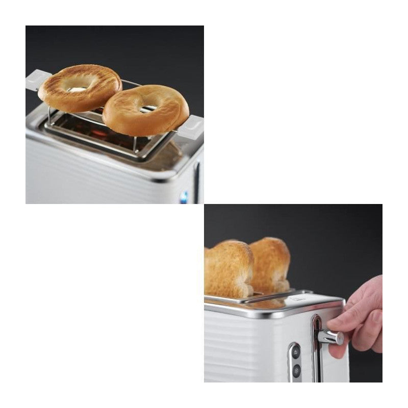 24370-56 Toaster Grille Pain Xl Inspire, Controle Brunissage, Decongele, Rechauffe, Chauffe Viennoiserie - Blanc Russell Hobbs - Mathon - 2