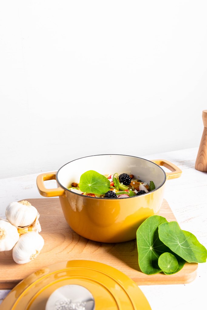 Cocotte en Fonte émaillée, FONTESTIC, Amber Gold, D20 cm Cosy & Trendy - Mathon - 4