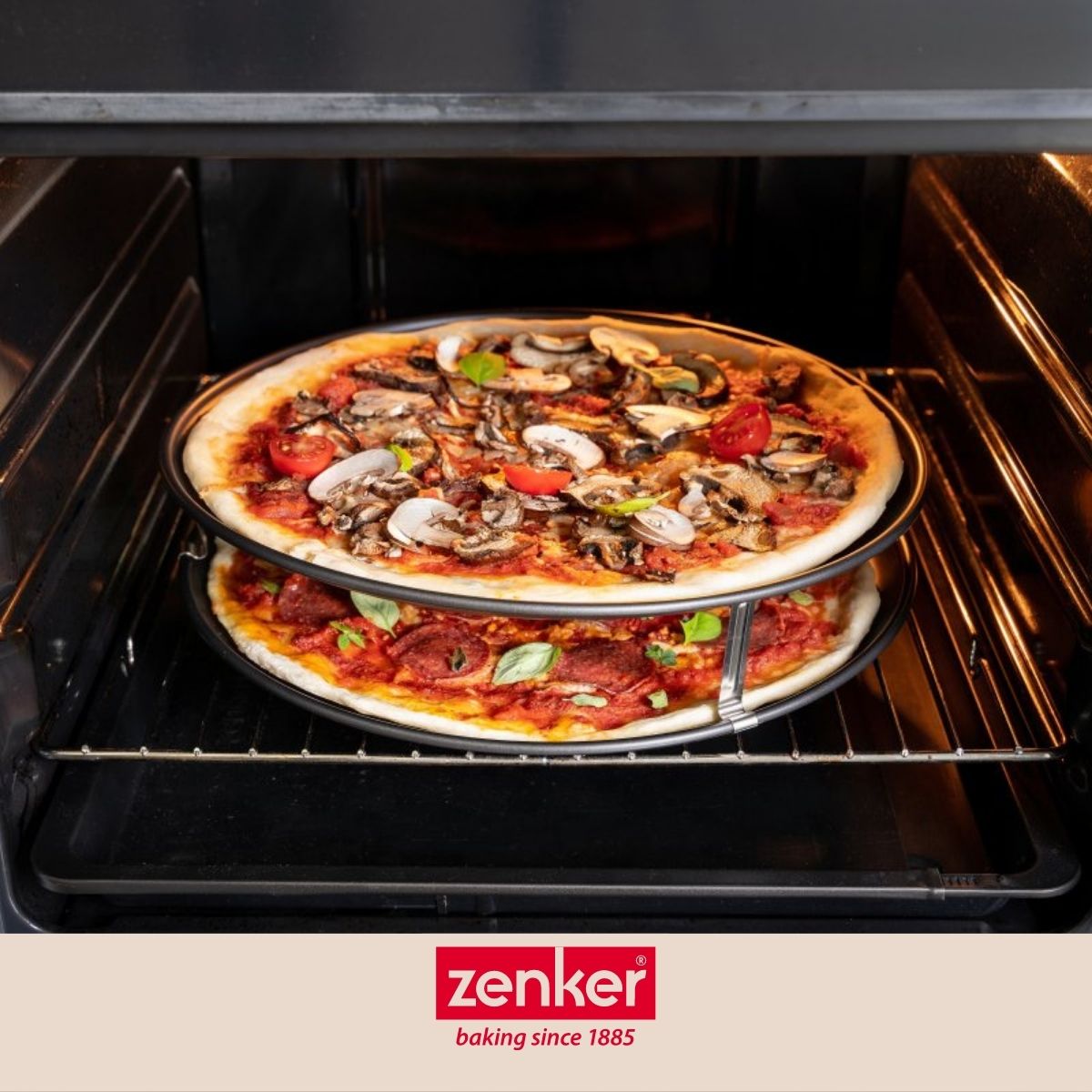 Set de 2 plaques à pizza 32 cm et une roulette à pizza Zenker Special Countries Zenker - Mathon - 5