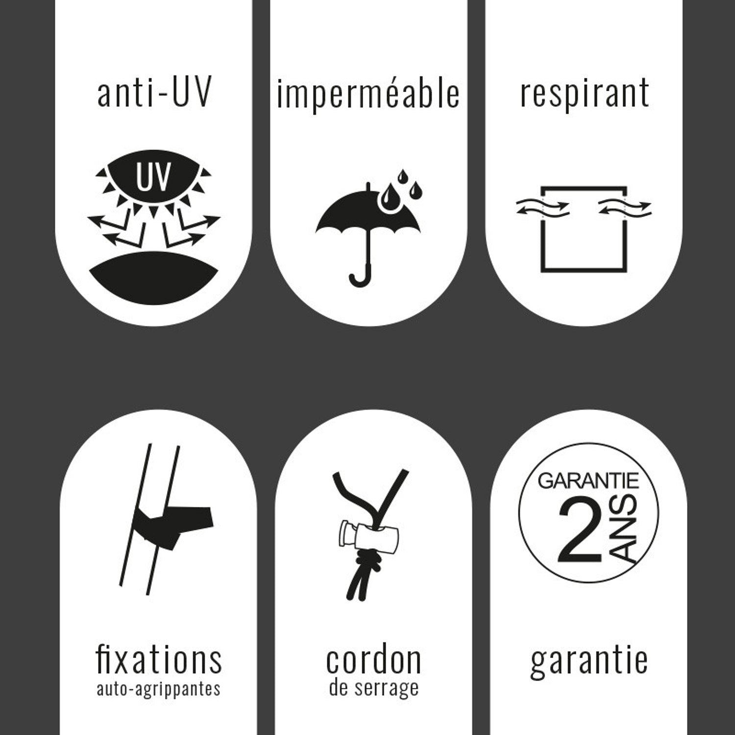 Housse L 200 x l 100 x H 65 cm pour salon de jardin Somagic - Mathon - 2