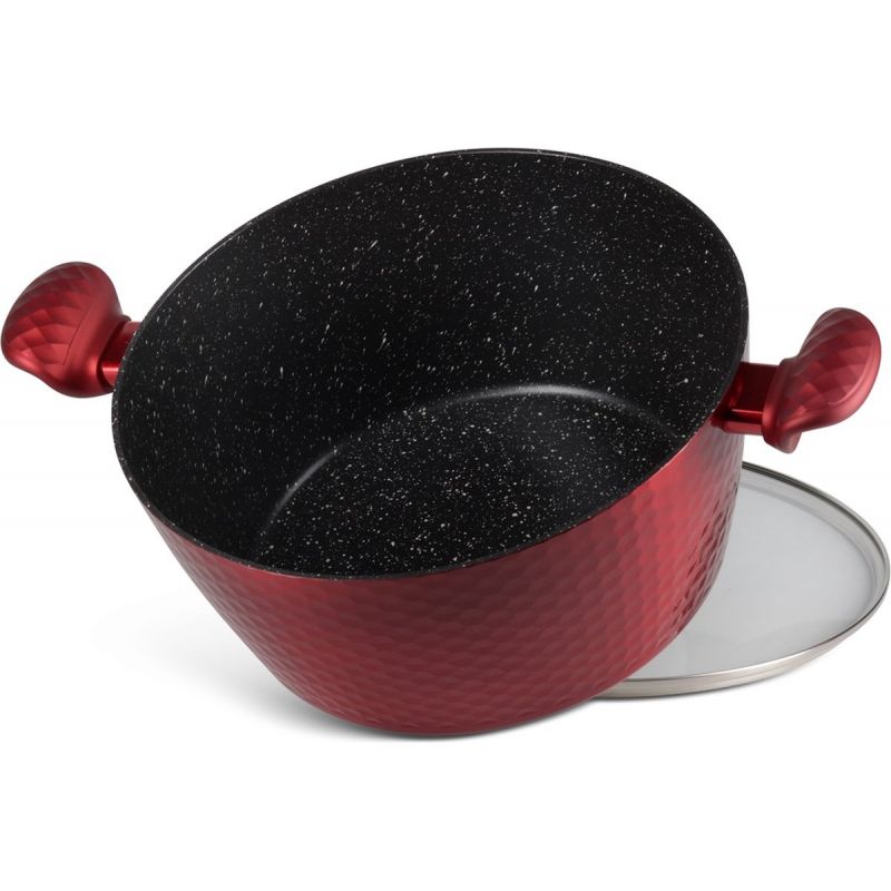 Ensemble de cuisine 10 pièces induction Rouge Métallique Royalty Line RLFD10M-RED Royalty Line - Mathon - 5