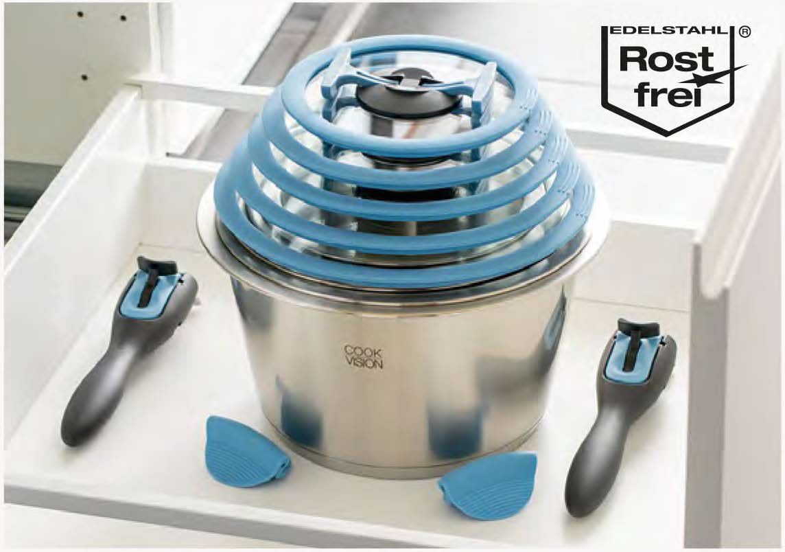 Set de 14 pièces avec couvercle noir Cookvision - Mathon - 2