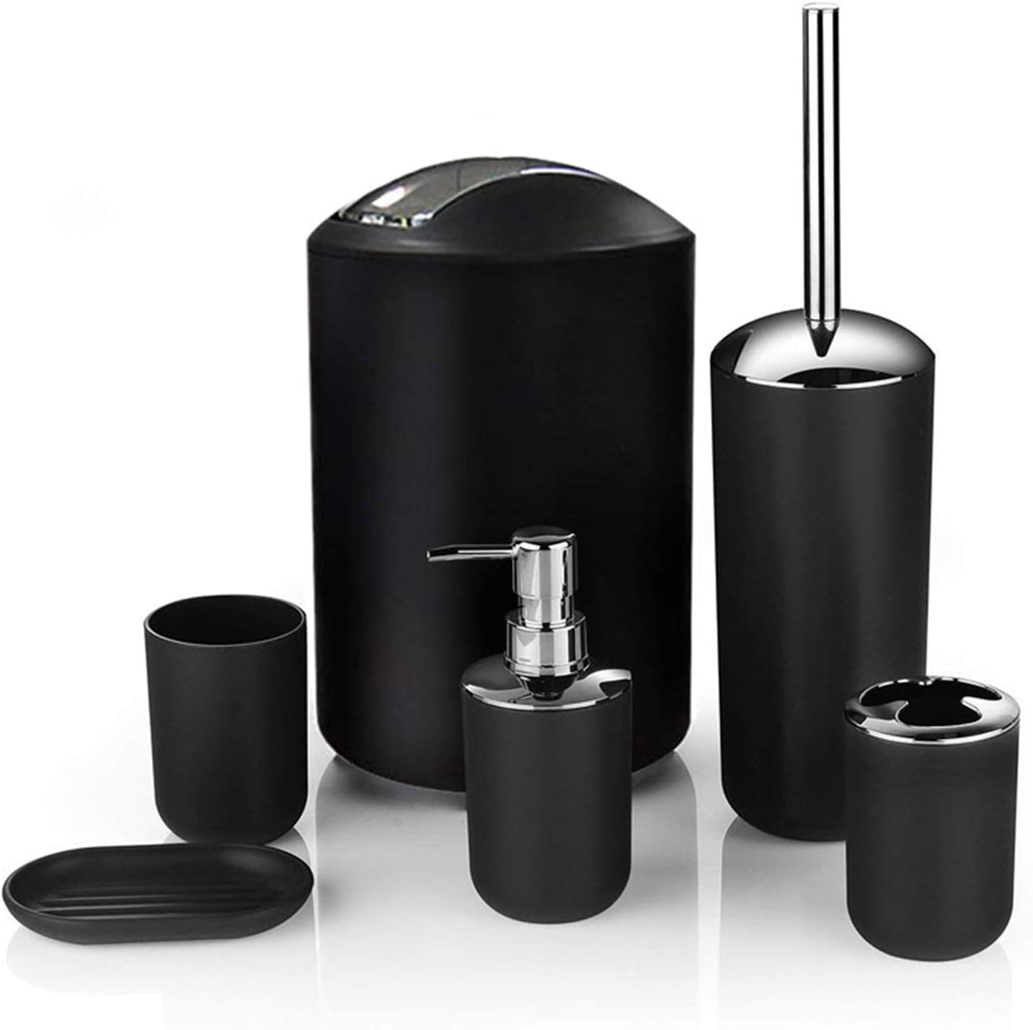 Ensemble Salle de Bain Moderne 4 ou 6 Pièces Noir Vendos85 - Mathon