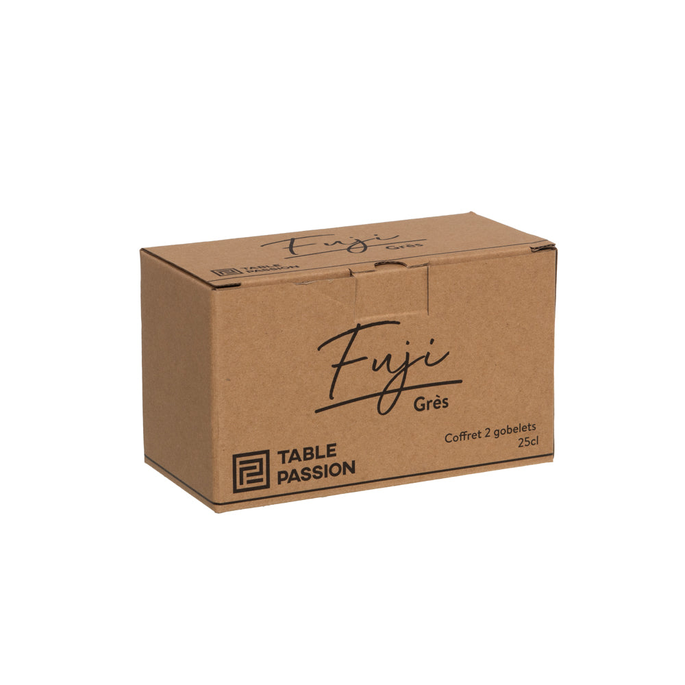 Coffret de 2 gobelets Fuji 25 cl Table passion - Mathon - 2