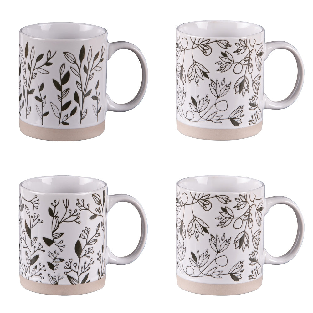 Coffret de 4 mugs Bucolique 35 cl Table passion - Mathon - 1