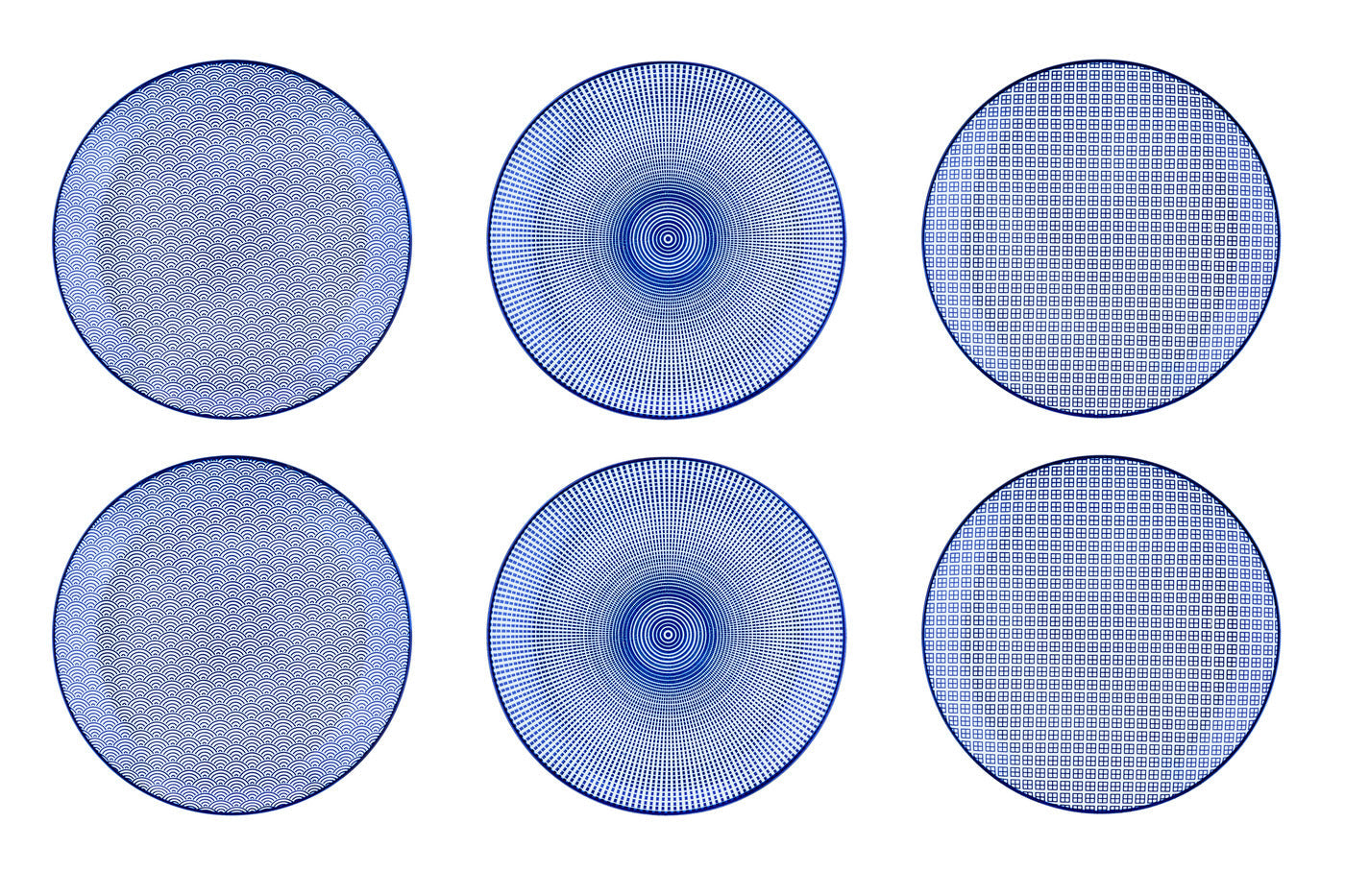 Lot de 18 set les essentiels en porcelaine bleu D Björn - Mathon - 4