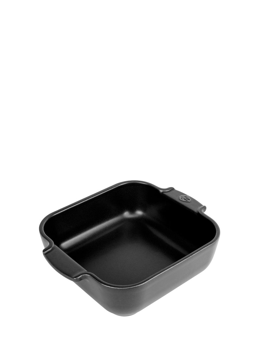 Appolia Plat four céramique carré noir satin 21 cm - 8.25in Peugeot - Mathon - 1