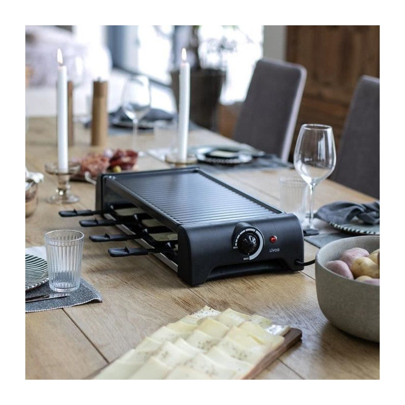 Appareil A Raclette 8 Personnes - Livoo - Doc312 - 1300w - 8 Personnes - Plateau Grill Amovible Antiadhésif - Thermostat Ajusta Livoo - Mathon - 6
