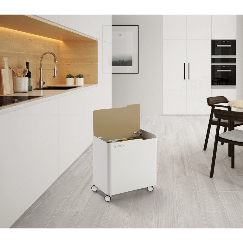 Poubelle pour tri sélectif modulable, fermeture douce, 40 litres, ecobox-top Don Hierro - Mathon - 4