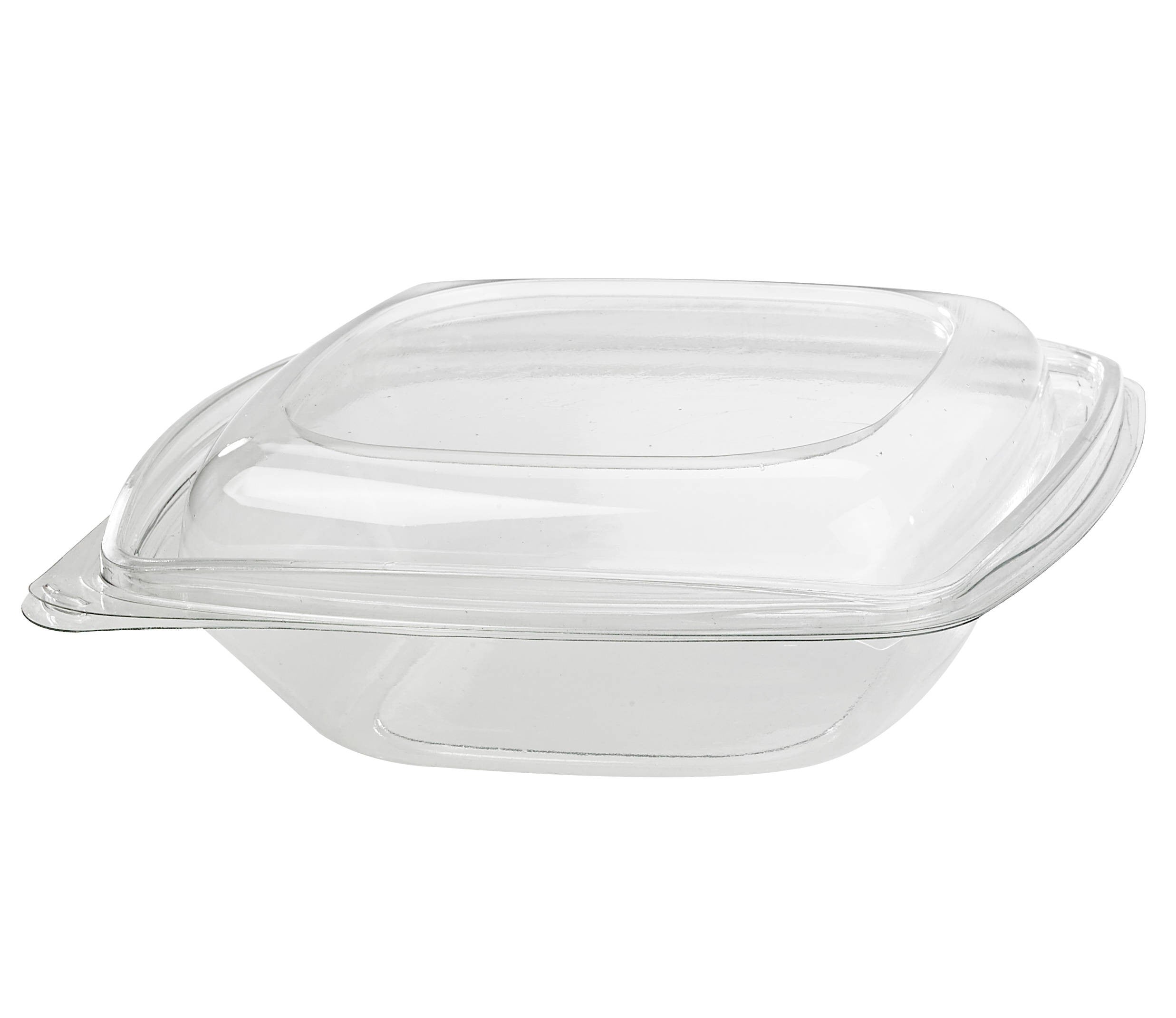 25Pcs - Saladier PET carré transparent 190x190x50mm 750ml FirstPack - Mathon - 1