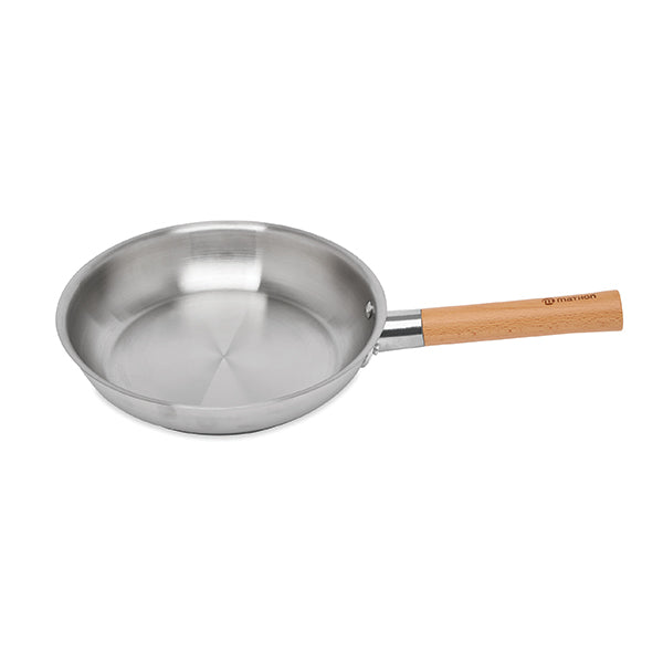 Poêle tout inox manche bois Natural’Inox 24 cm Mathon - Mathon - 1