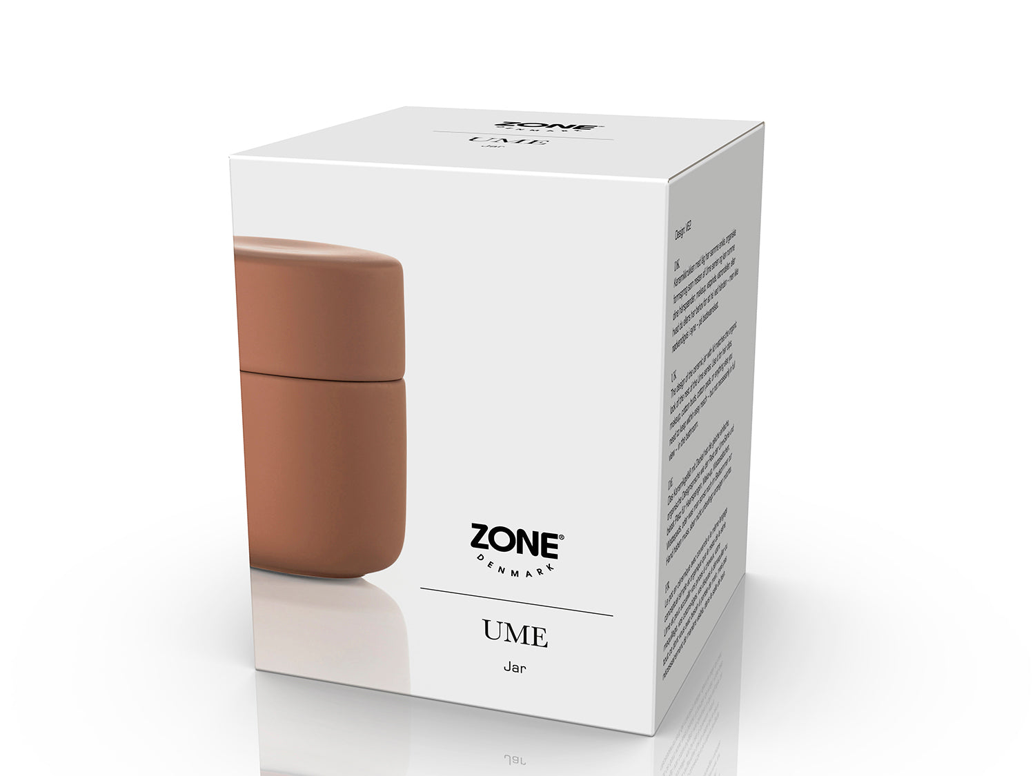 Pot avec couvercle UME en grès Ocre brun Zone Denmark - Mathon - 2