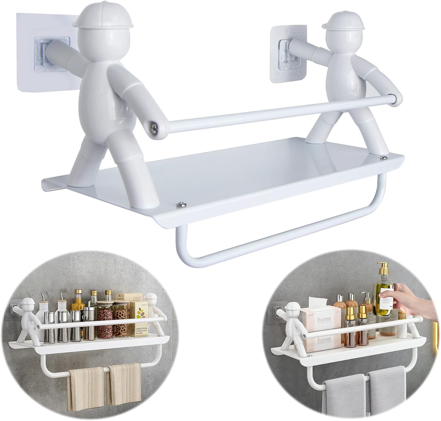 Étagère Flottante Murales sans Perçage Salle Bain Vendos85 - Mathon