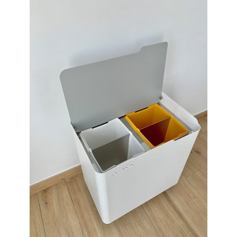 Poubelle pour tri sélectif modulable, fermeture douce, 40 litres, ecobox-top Don Hierro - Mathon - 5
