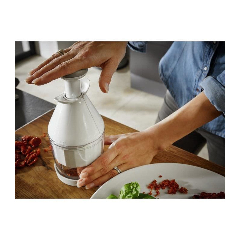 Hachoir A Légumes - Leifheit - Comfort & Clean 23030 - Manuel - Extremement Tranchant - Idéal Pour Oignons - Blanc Leifheit - Mathon - 3