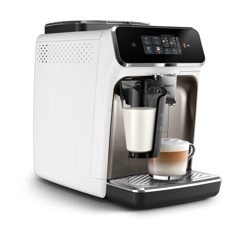 Machine A Café Expresso Broyeur Automatique -   - Ep2339/40 - Serie 2300 - Lattego - Chrome Blanc Philips - Mathon - 3