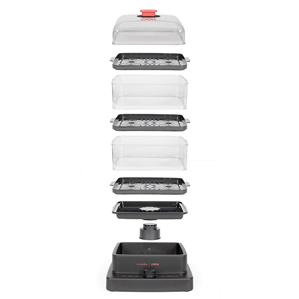 Cuiseur vapeur noir 12L 1200W DOC300 Livoo - Mathon - 3