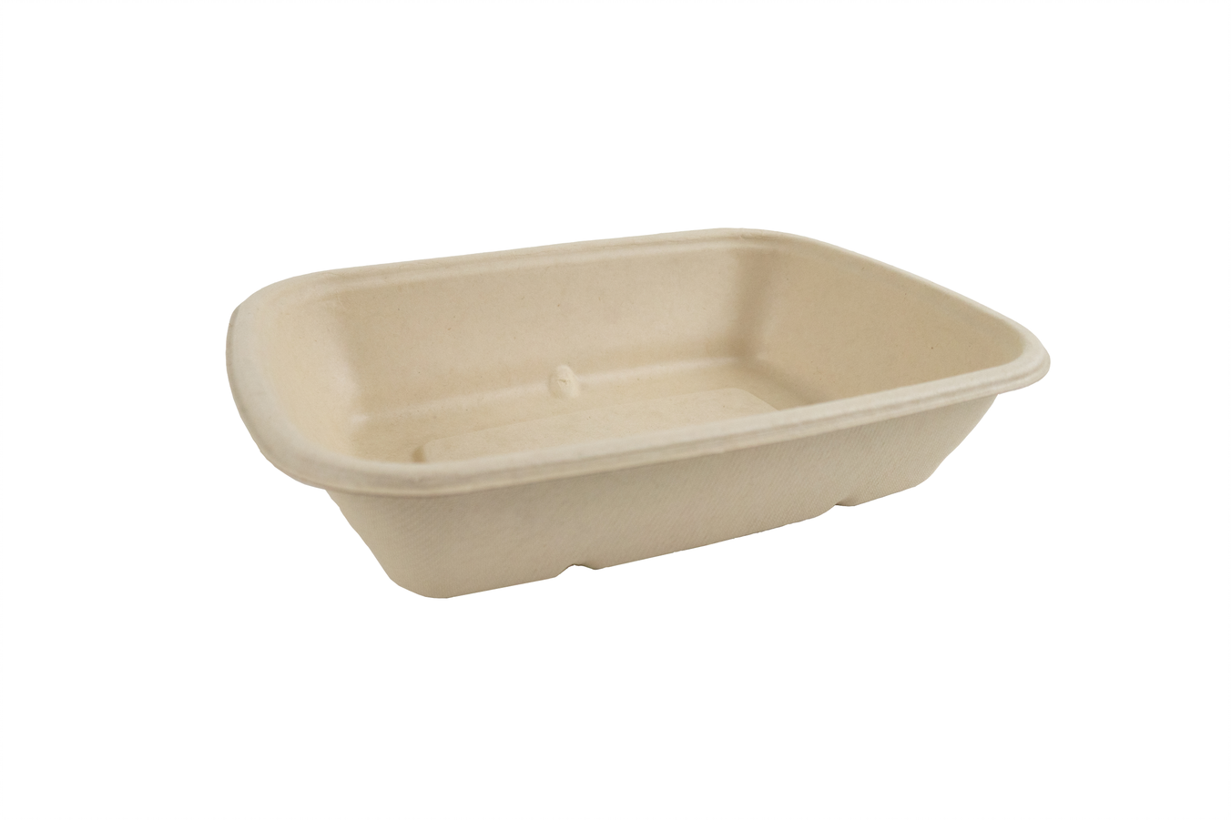 Plateau pulpe rectangulaire brun 1000 ml 21,5 x 15,8 x 5 cm - 50 unités FirstPack - Mathon