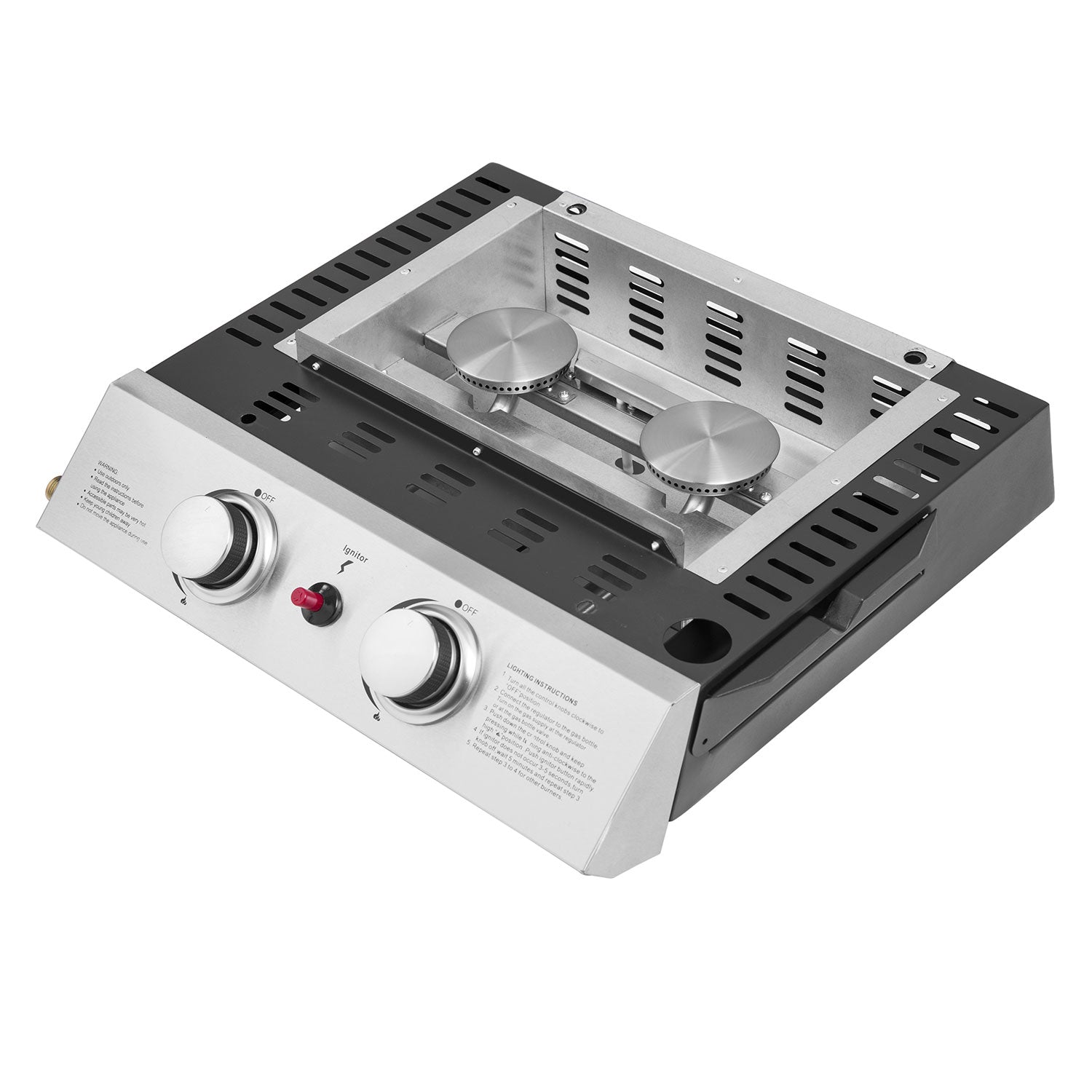 Plancha au gaz MALA - 2 brûleurs 5kW Happy Garden - Mathon - 2