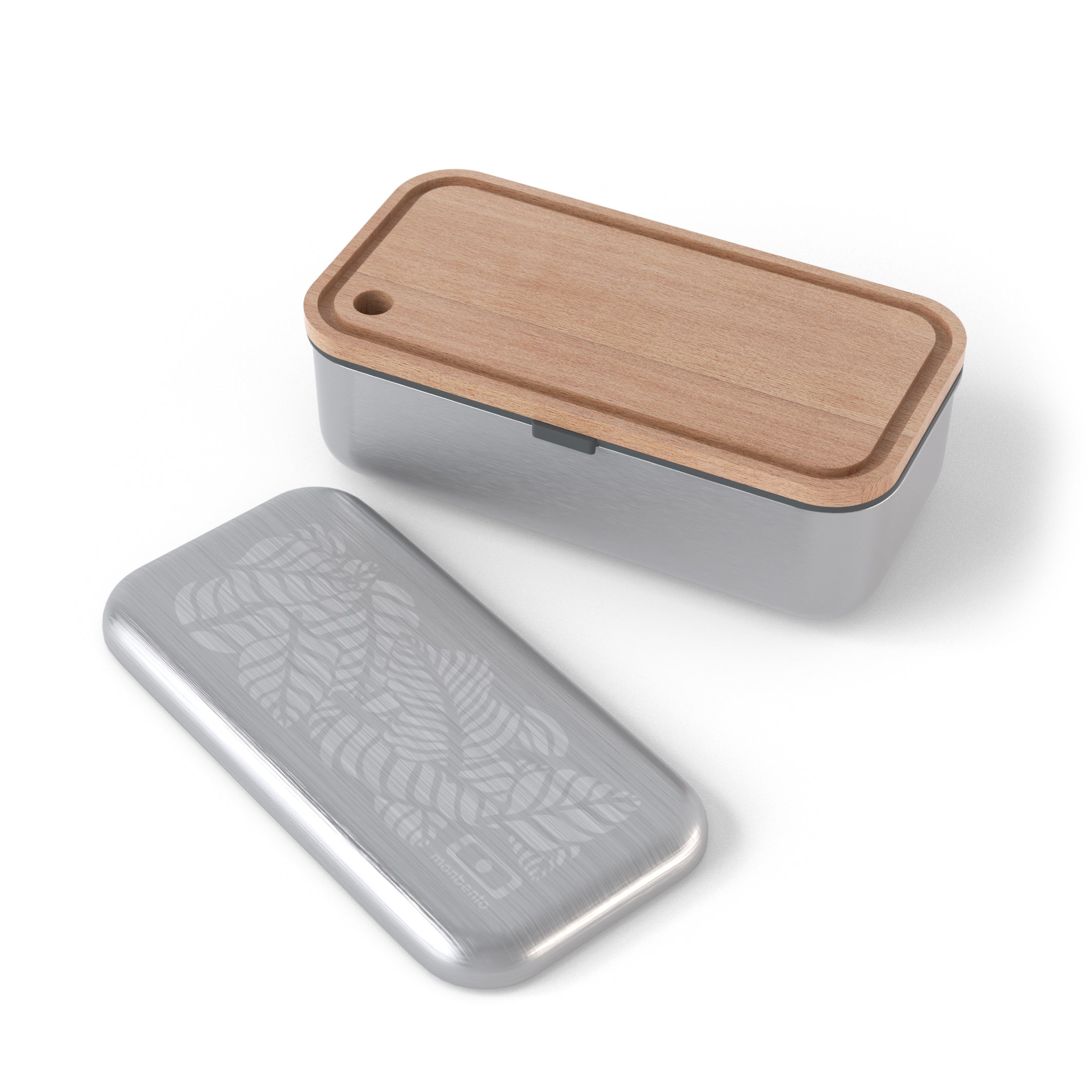 Set lunch box en métal 700ml Graphic Jungle + Planche à découper Monbento - Mathon - 2