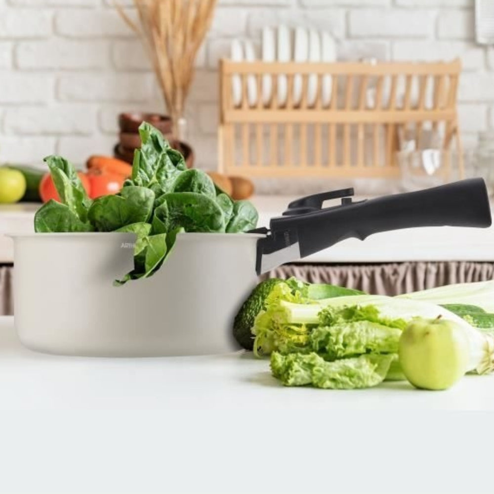 Batterie de Cuisine Arthur Martin 18 Pièces en Aluminium Tous Feux avec Ustensiles et Poignée Amovible Arthur Martin - Mathon - 4