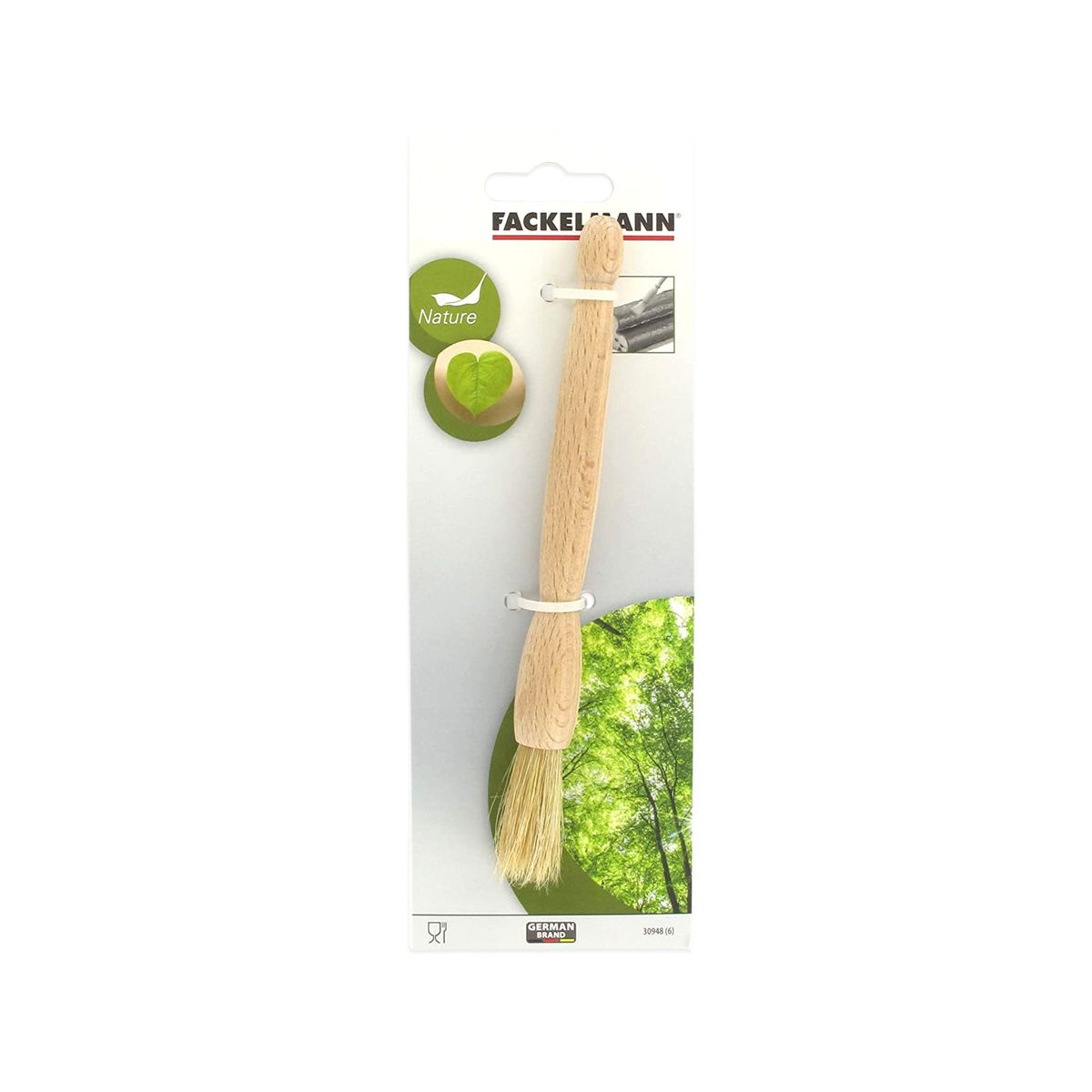 Pinceau de cuisine et de pâtisserie 18 cm en poils de porc  Wood Edition Fackelmann - Mathon - 5