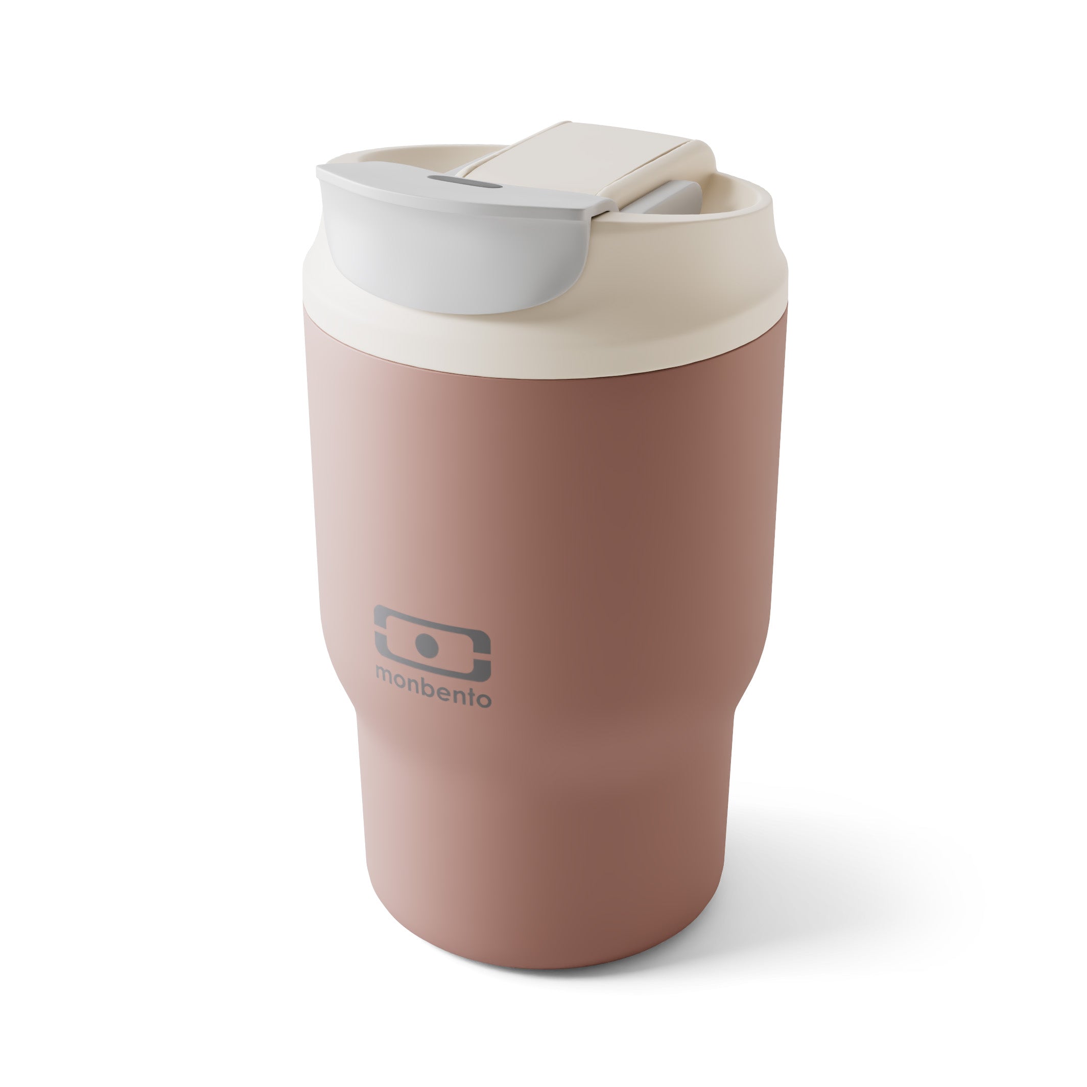 Mug isotherme avec paille Travel Mug S 360ml rose Moka Monbento - Mathon - 1