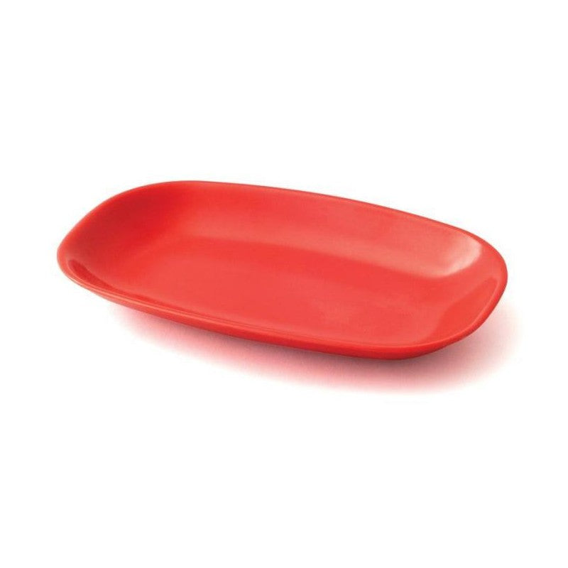 Lot de 4 raviers rouges, en mélamine, L.11*l.17.5*h.3.5 cm Plastorex - Mathon