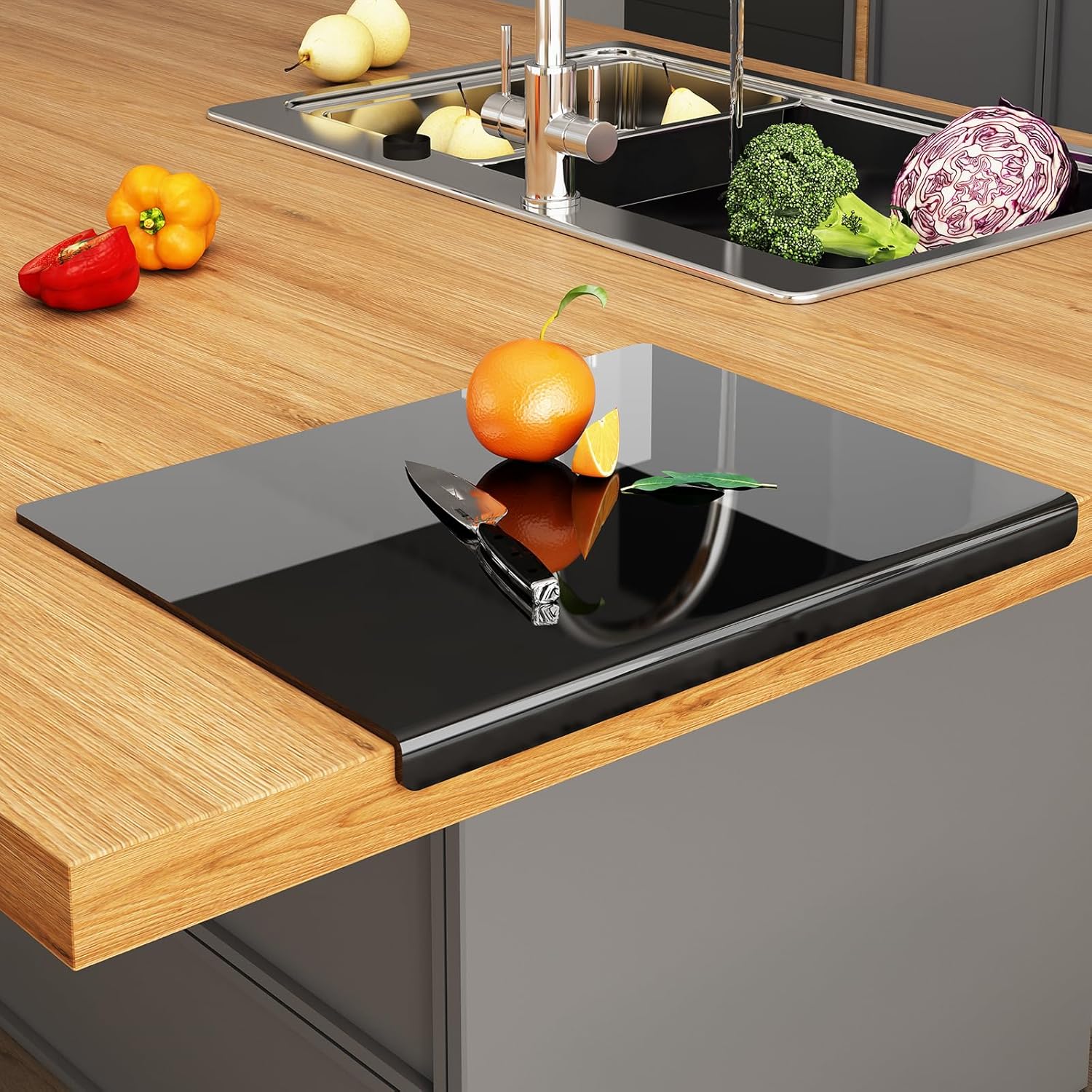 Planche à découper acrylique noire polyvalente Vendos85 - Mathon