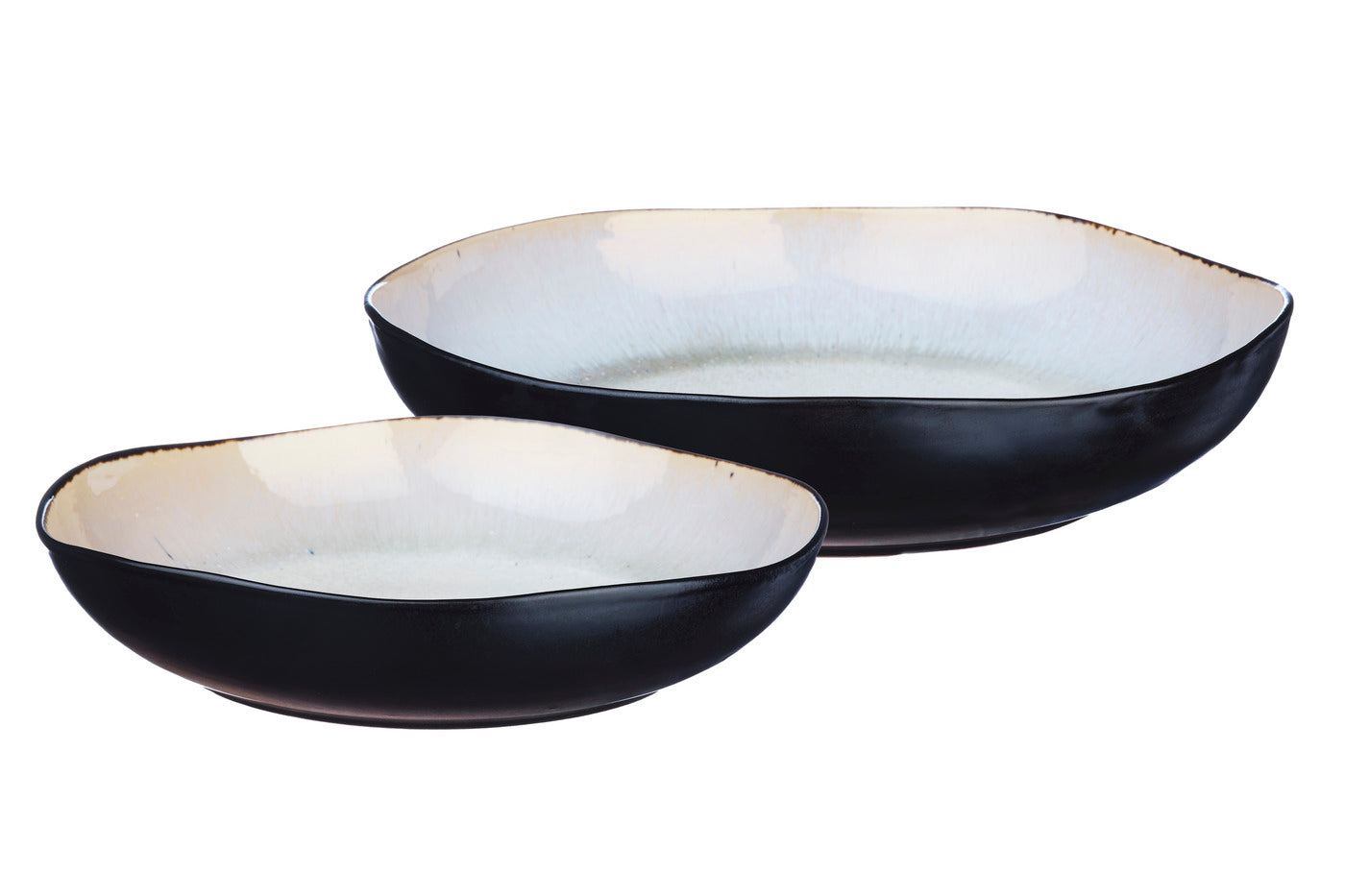 Corbeille à fruits IRIS Ø27,5cm et Ø32,5cm - 2 pièces - Blanc ivoire Björn - Mathon - 1