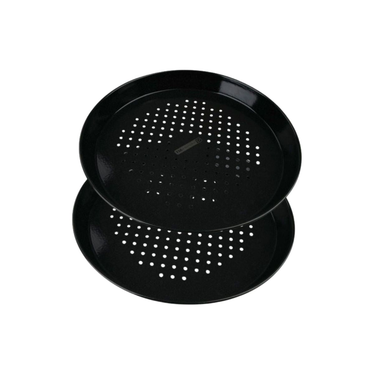 Lot de 2 plaques à pizza perforées rondes, four et barbecue 32 cm  Barbecue FM Professional - Mathon - 1