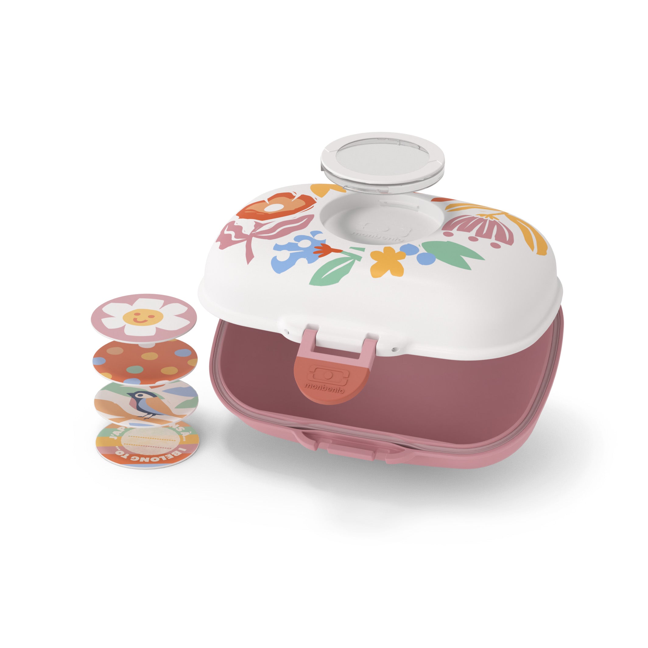 Boîte à goûter enfant Gram 600ml Rose Papercut Monbento - Mathon - 3
