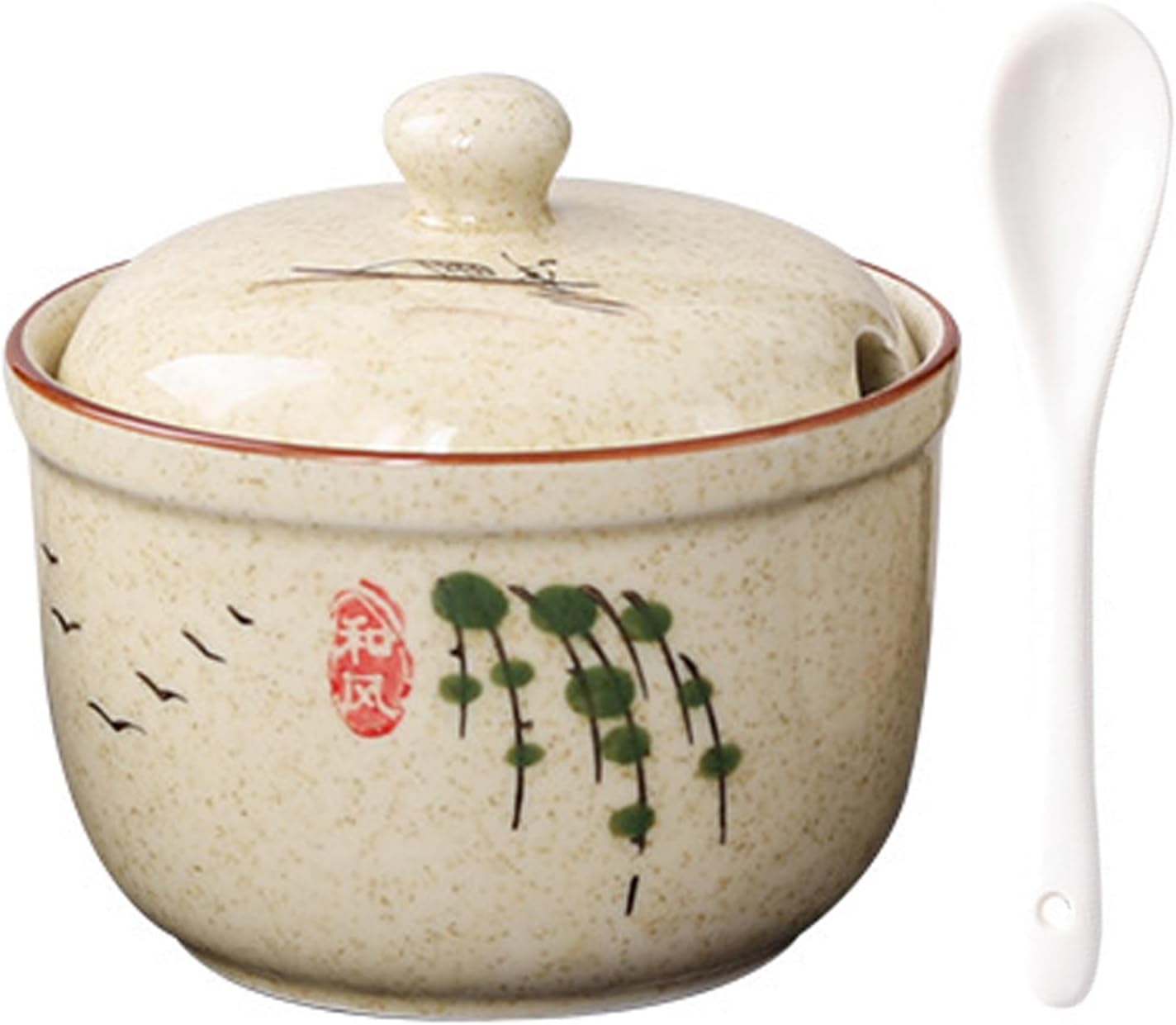 Sucrier en céramique avec couvercle et cuillère 400 ml Vendos85 - Mathon