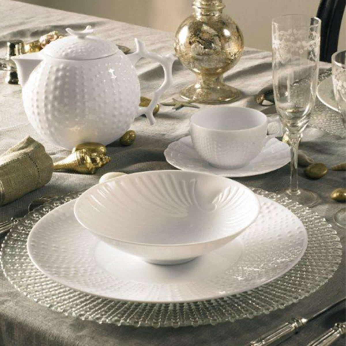 Corail Blanc - Assiette de présentation 31.5 cm (lot de 3) Médard de Noblat - Mathon - 4