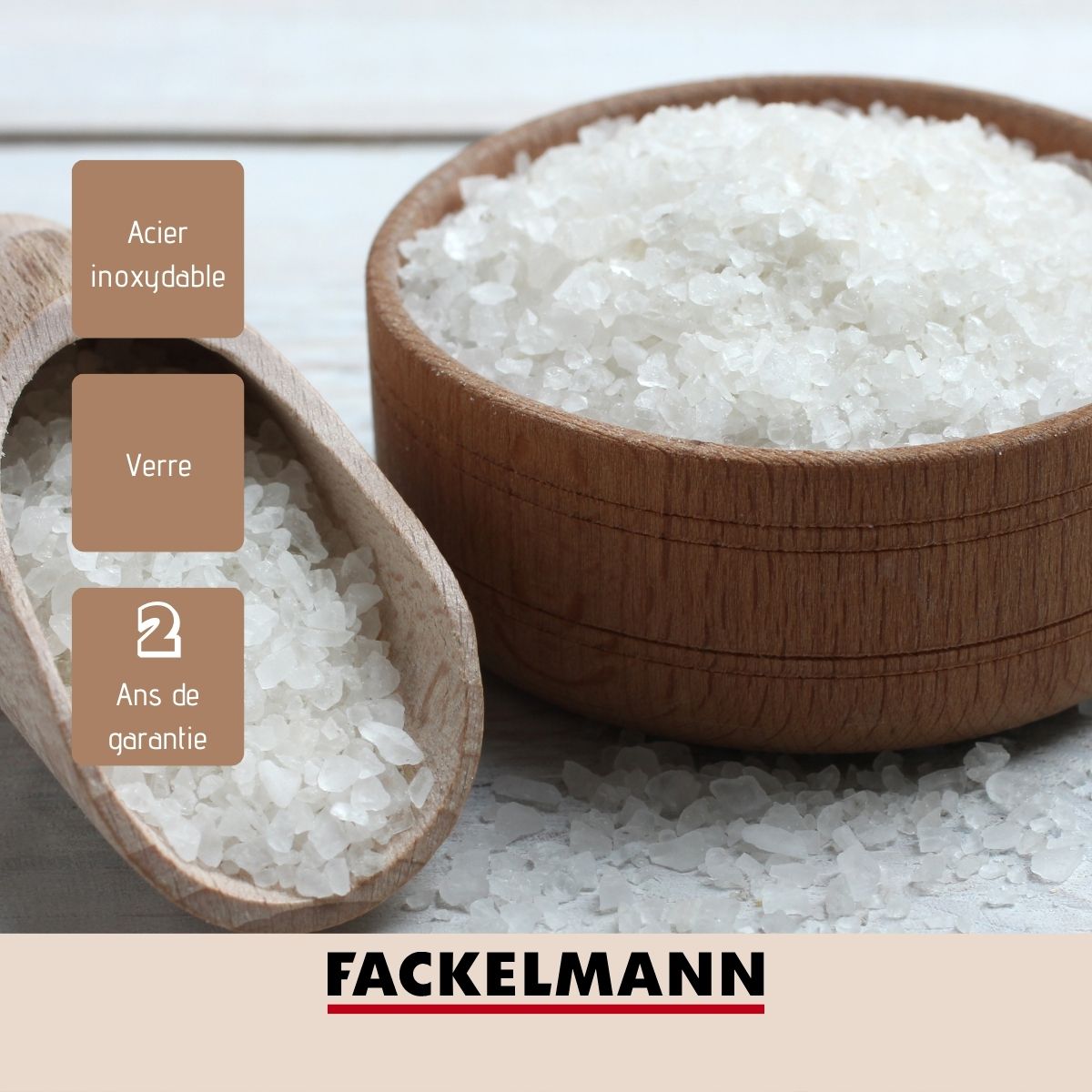 Ensemble de 2 Saupoudreuses de cuisine en verre 9 cm  Basic Fackelmann - Mathon - 4