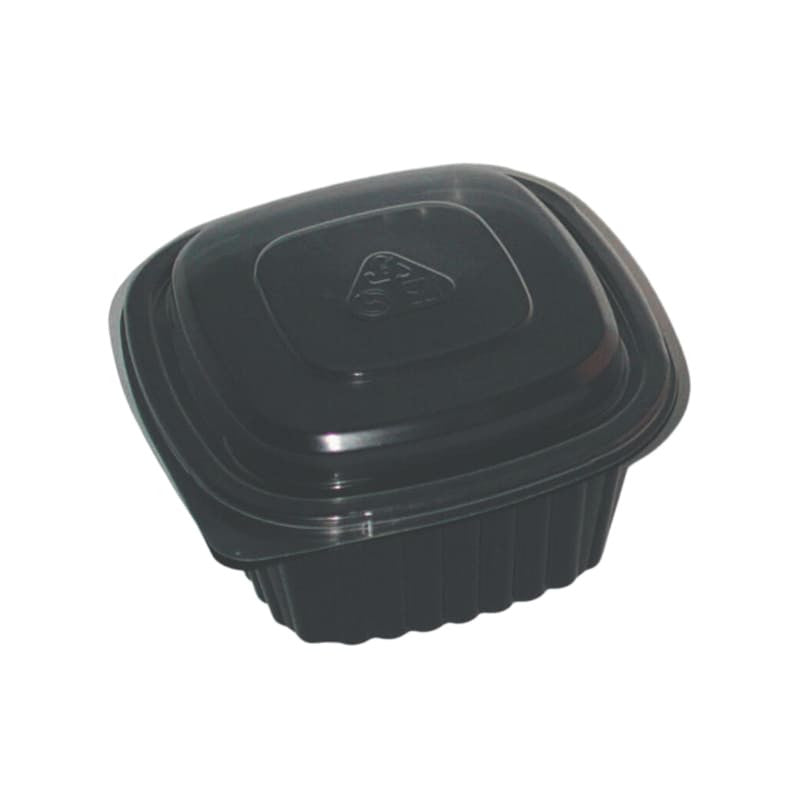 900Pcs - Cassolette plastique carrée noire 137x137x60mm 500ml FirstPack - Mathon - 2