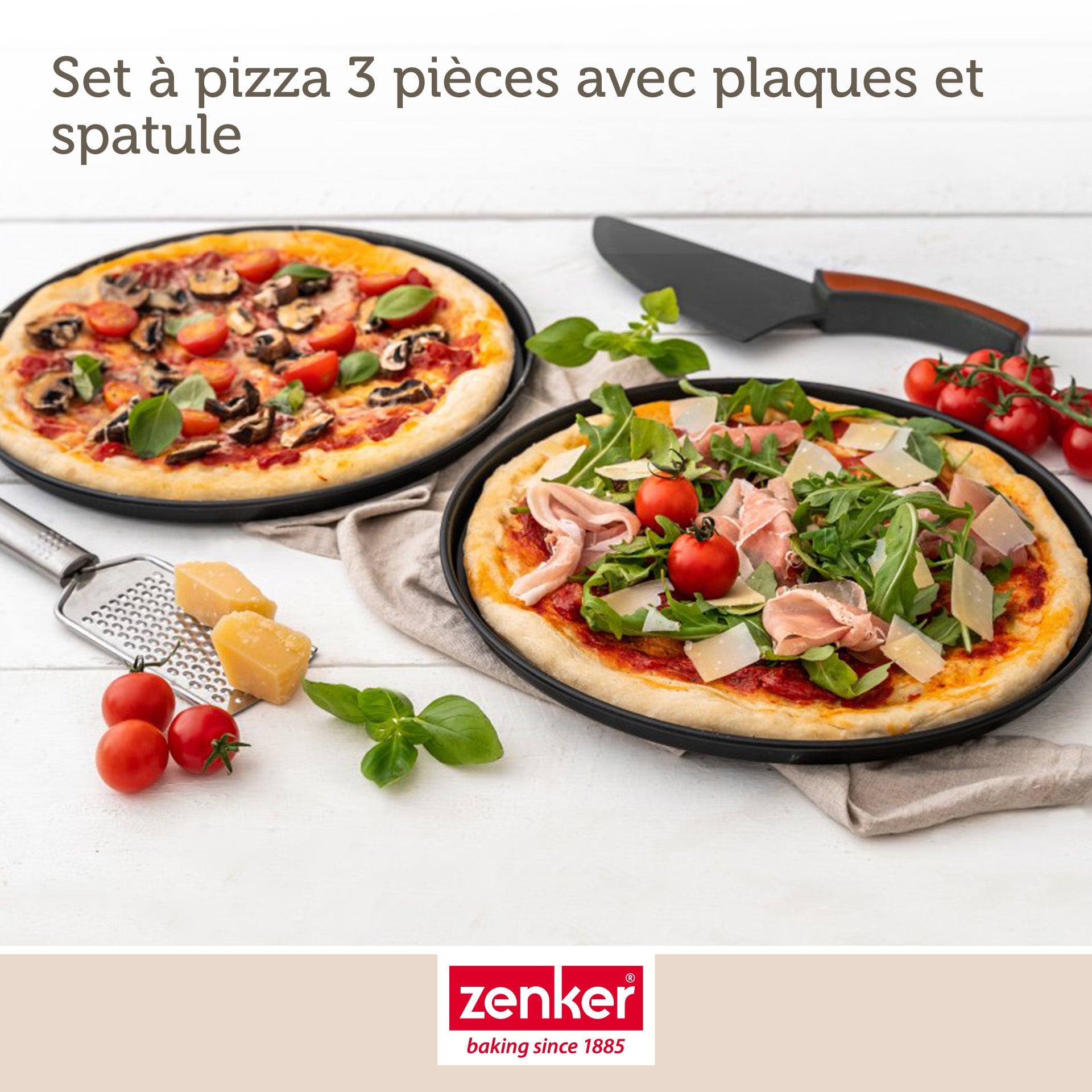 Set à pizza 3 pièces 29 cm Zenker Spécial Countries Zenker - Mathon - 4