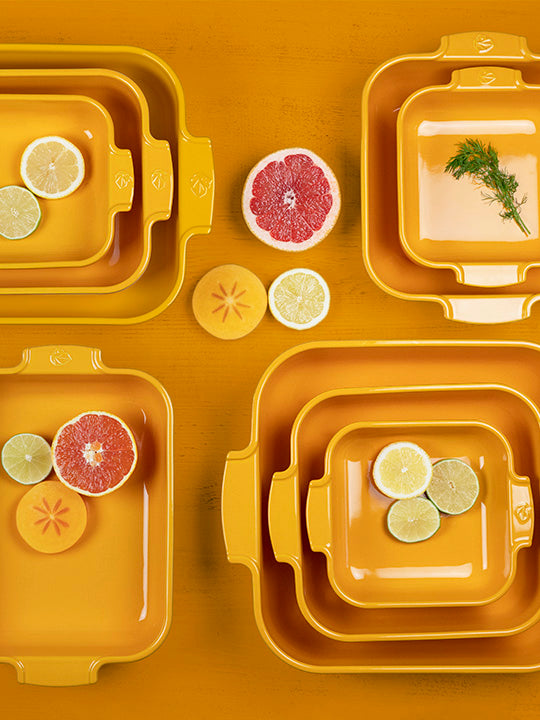 Appolia Plat four céramique rectangle jaune safran 36 cm - 14.25in Peugeot - Mathon - 3