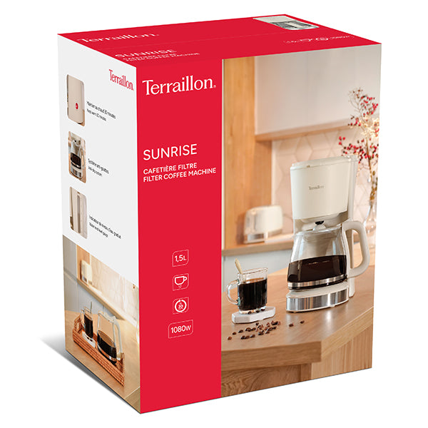 Cafetière à filtre Sunrise 1,5 L 1080W Terraillon - Mathon - 4