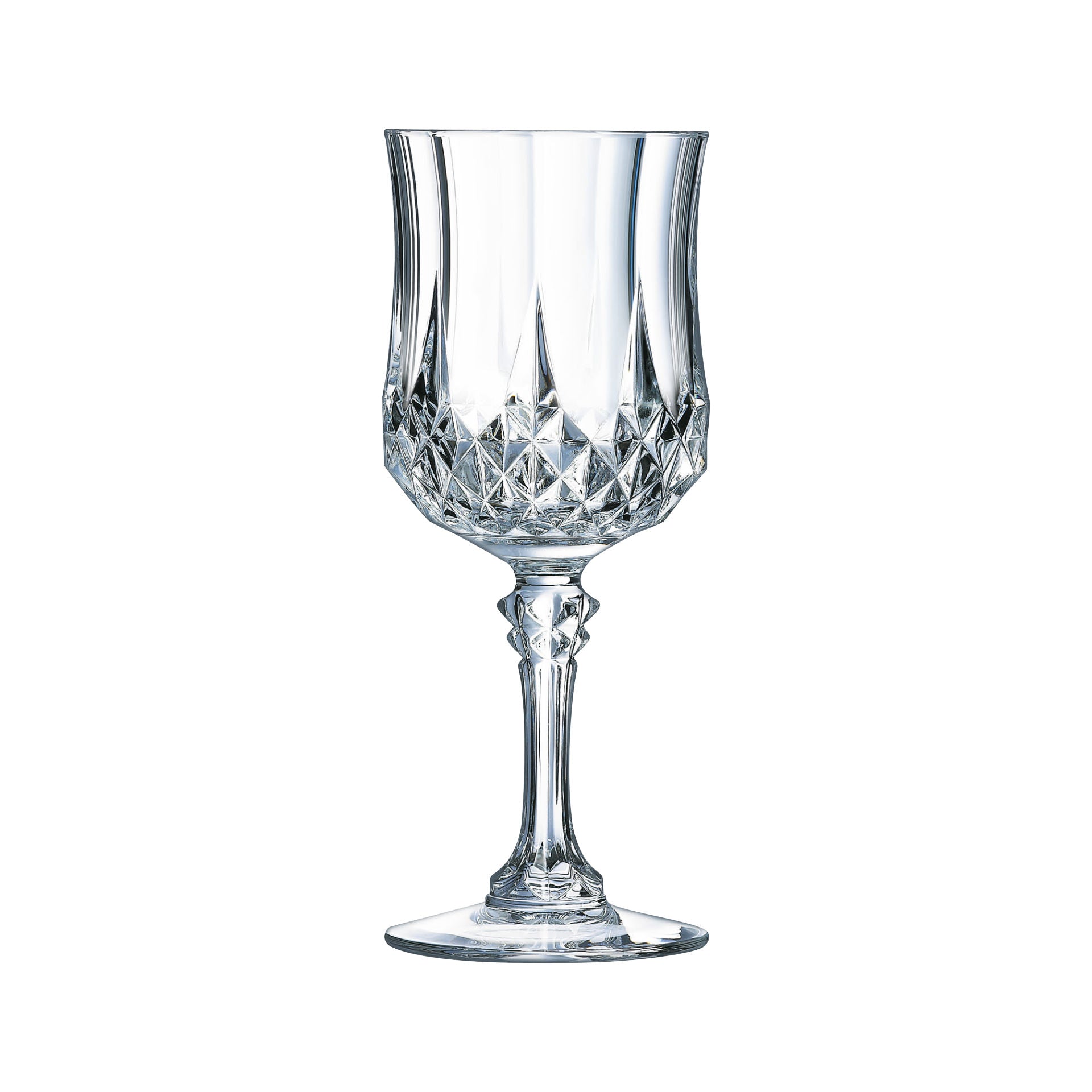 6 verres à pied 25cl Longchamp Cristal d