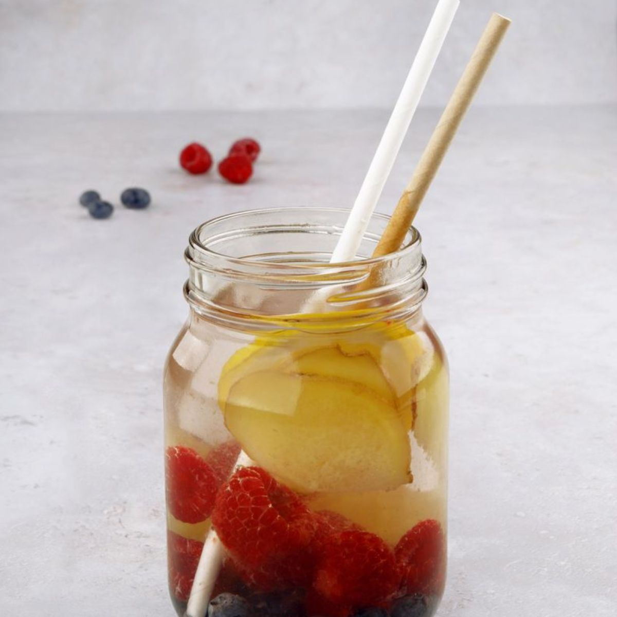 Lot de 60 pailles en papier brun et blanc 24 cm  Bar Concept Fackelmann - Mathon - 4