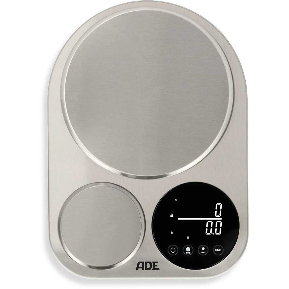 Balance De Cuisine Duo Digitale - Ade - Isabella - Acier Inoxydable/plastique - 23x16,5 Cm - Inclus 3 Piles Aaa ADE - Mathon - 1