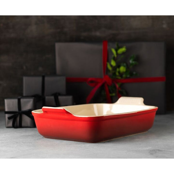 Plat rectangulaire en céramique émaillée 32 cm Cerise Le Creuset - Mathon - 4