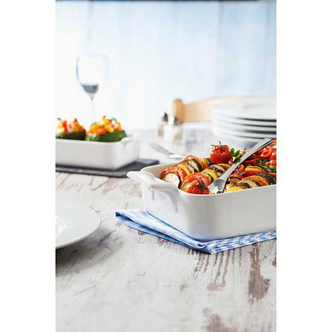 Plat rectangulaire porcelaine Belle Cuisine 19 cm Blanc Revol - Mathon - 2