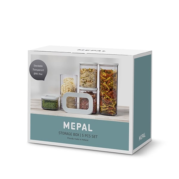Set de 5 boîtes de conservation modula blanc Mepal - Mathon - 5