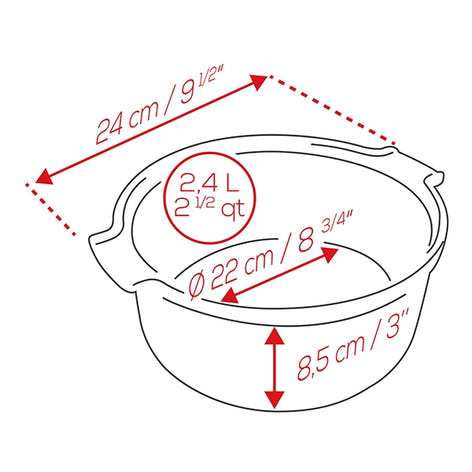 Moule à soufflé céramique Appolia rouge 22 cm Peugeot - Mathon - 2